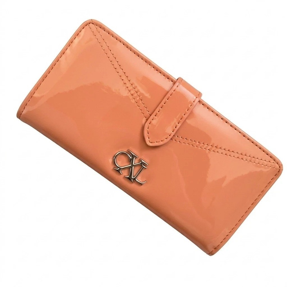 NWT CXL by Christian Lacroix Metro Patent Bifold Wallet‎ – Tango